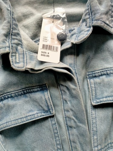 Sportsgirl Denim Jumpsuit with Sleeves BNWT Size 8 - Picture 3 of 5