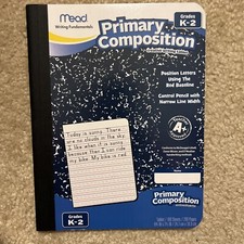 Mead Primary Composition Notebook Grades K-2, Wide Ruled Paper, 100 sheets.