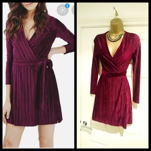topshop velvet wrap dress