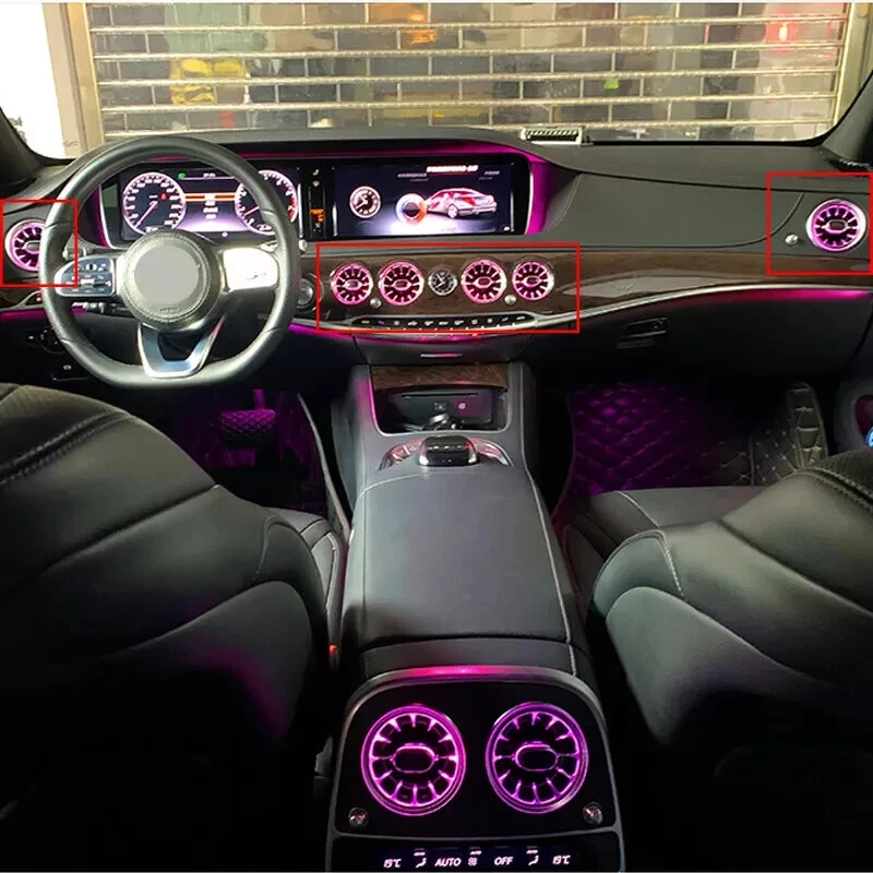 Luces de ambiente LED AC 7 colores ventilación aire para Mercedes Benz Clase S W222 2014-2017 Foto 4 de 4