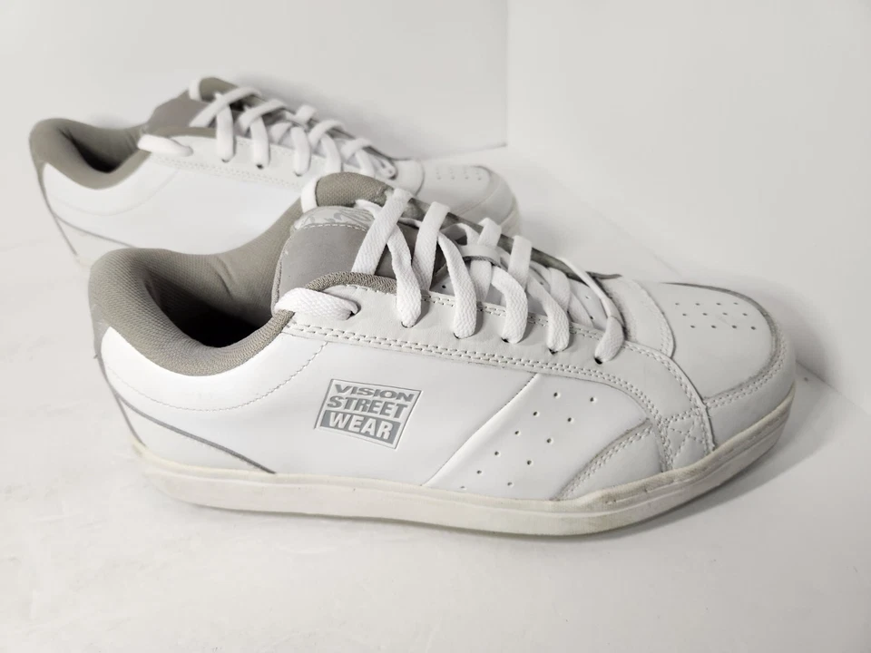 Zapatos Vintage Vision Street Wear Blanco/Gris Talla 11 Patinador Monopatín Hinchado Foto 4 de 4