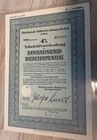 Partial bond 1000 RM Mitteldeutsche Stahlwerke AG Riesa 1941