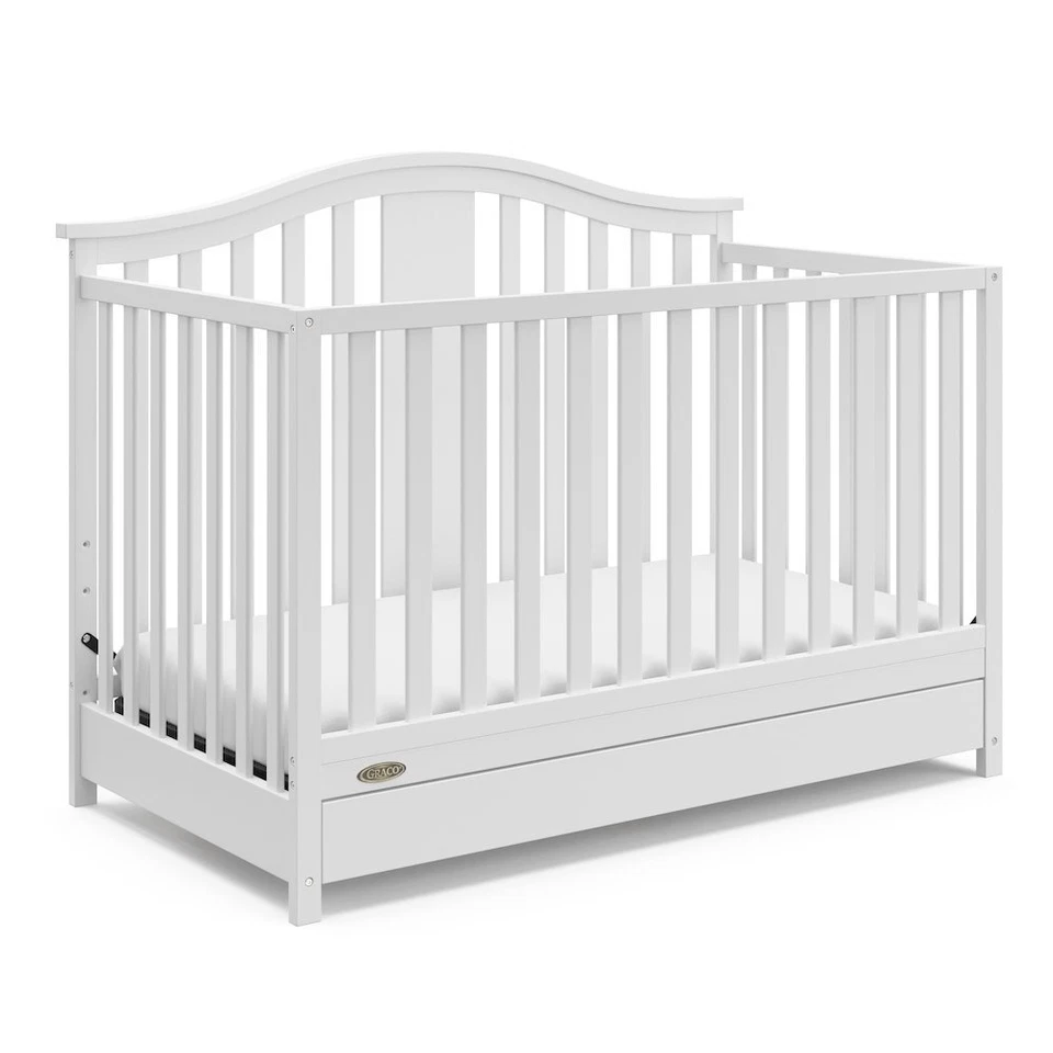 Graco Solano 4-in-1 Convertible Crib with Drawer - White - Image 4 of 4