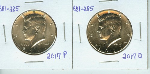 2017 P&D Kennedy Half Dollars Uncirculated BU NIFC