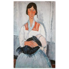 Amedeo Modigliani, Zigeunerfrau mit Kind, Zigeunerin mit Baby, Poster