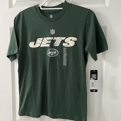 NFL T-Shirt Youth Boys NY Jets L 14-16 Green Short Sleeve Team Apparel 