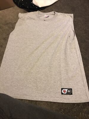 Vintage 90s Nike Gray Sleeveless T-Shirt Mens M Grunge Punk Emo