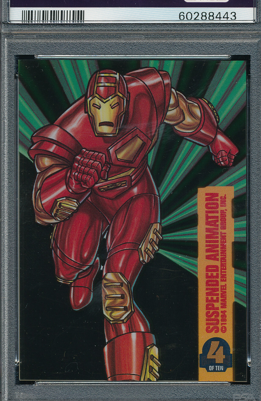 SUSPENDED ANIMATION IRON MAN PSA 7 NM 1994 MARVEL UNIVERSE #4 GRADED RARE *TPHLC view 4