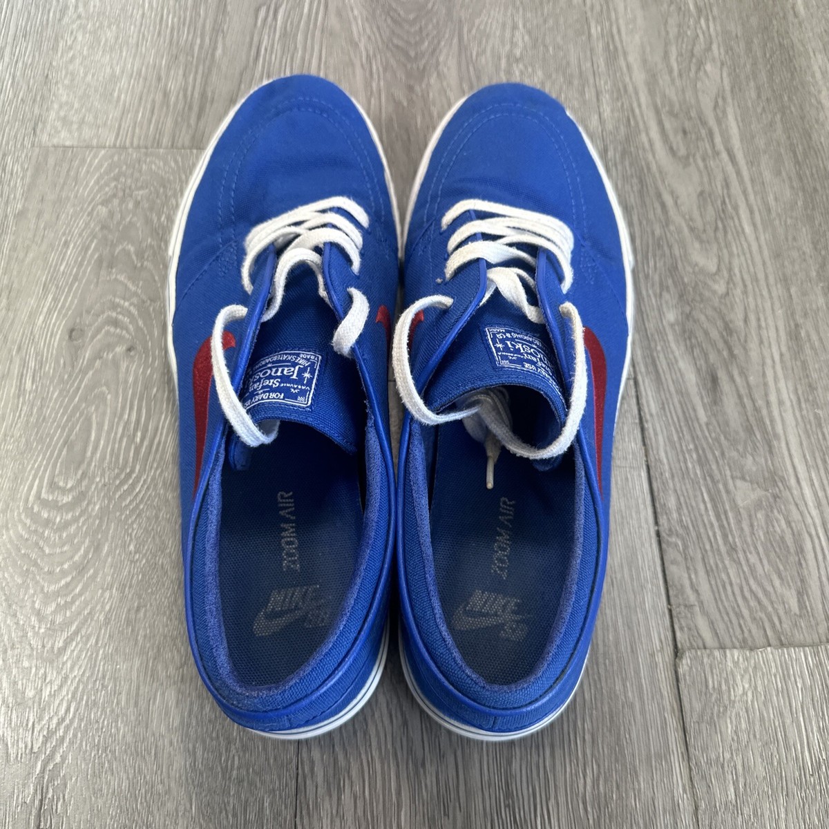 RARE Nike SB Stefan Janoski Blue Canvas Skateboard Shoes  display picture 2