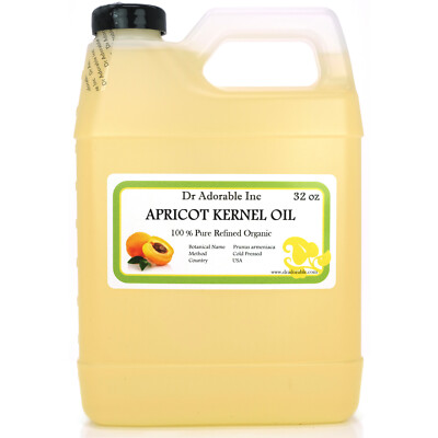 32 Oz Premium 100% Pure Organic Cold Pressed Natural Apricot Kernel Oil 