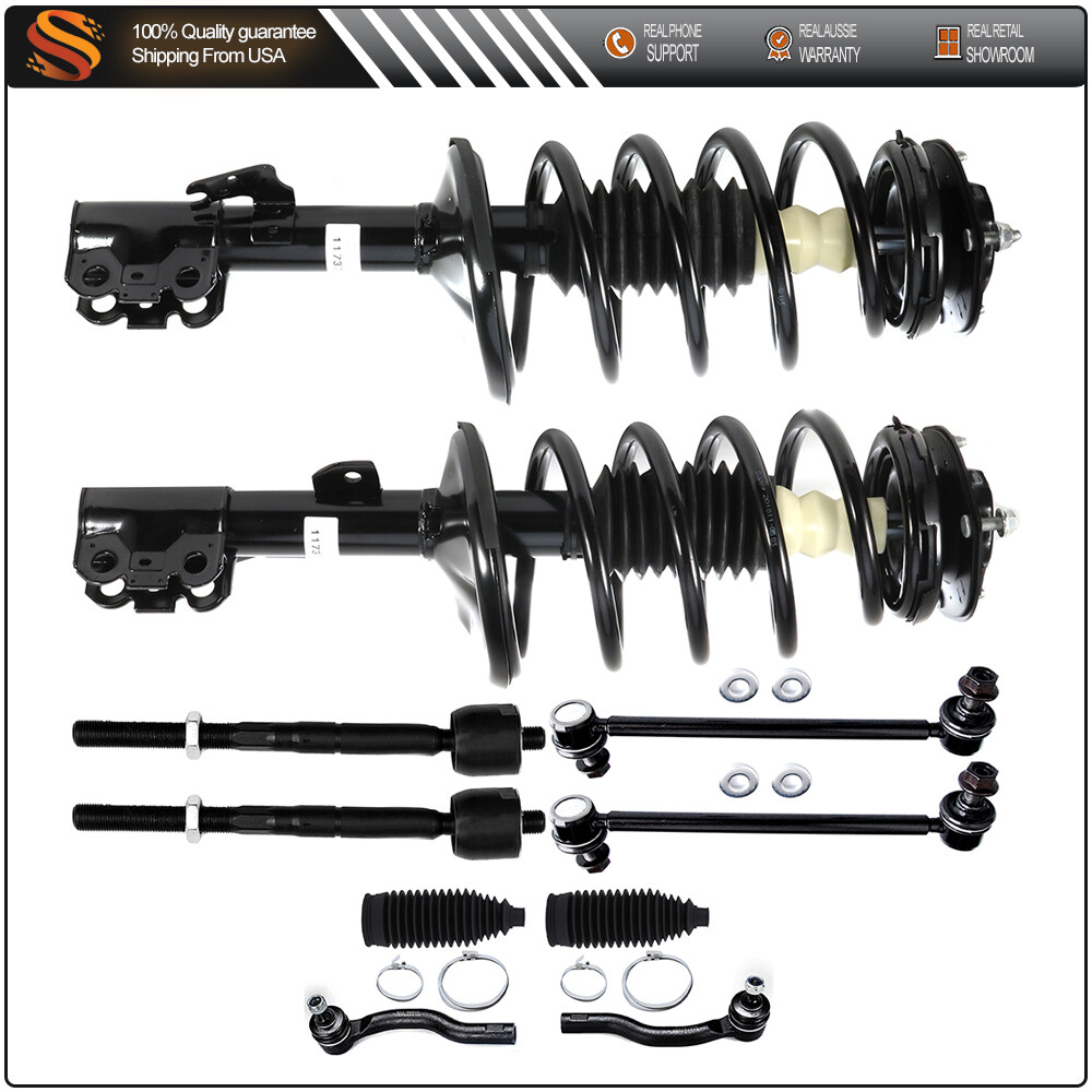 2005-2010 Toyota Sienna FWD Front Suspension Kit with Struts Tie Rods Sway Bars  