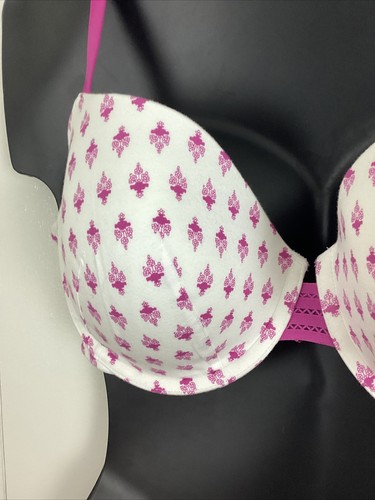 Reggiseno T-Shirt Cotone Vintage Leggermente Foderato ROSA Cacique Lane Bryant NUOVO SENZA ETICHETTE - Foto 3 di 11