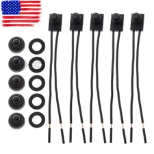 5Pcs 12V Waterproof Push-Button On-Off Switch with 4" Leads For MOTORCYCLE/CAR