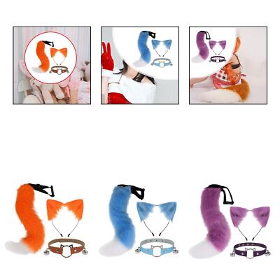 Ensemble oreilles et queue de chat pour costume de cosplay, cerceau