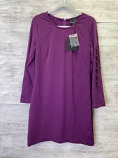 Cynthia Rowley Dress Womens Size L Purple Long Sleeve Shift