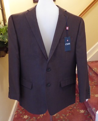 NEW Ralph Lauren CHAPS Dark Brown  Sport Coat Jacket 44 Reg  NWT $175.