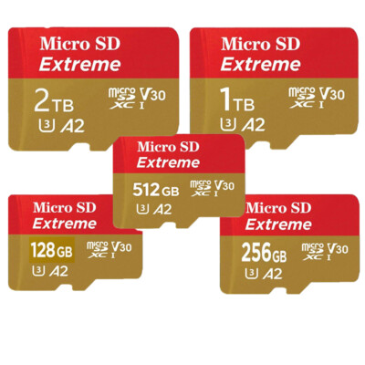 2TB 1TB 128GB Extreme Pro Micro SD Karte Speicherkarte A2 U3 V30 TF Memory Card