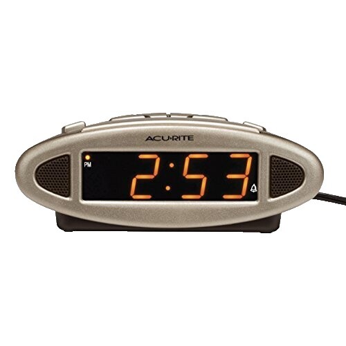 AcuRite 13030 Intelli-Time Reloj despertador con volumen y brillo ajustables