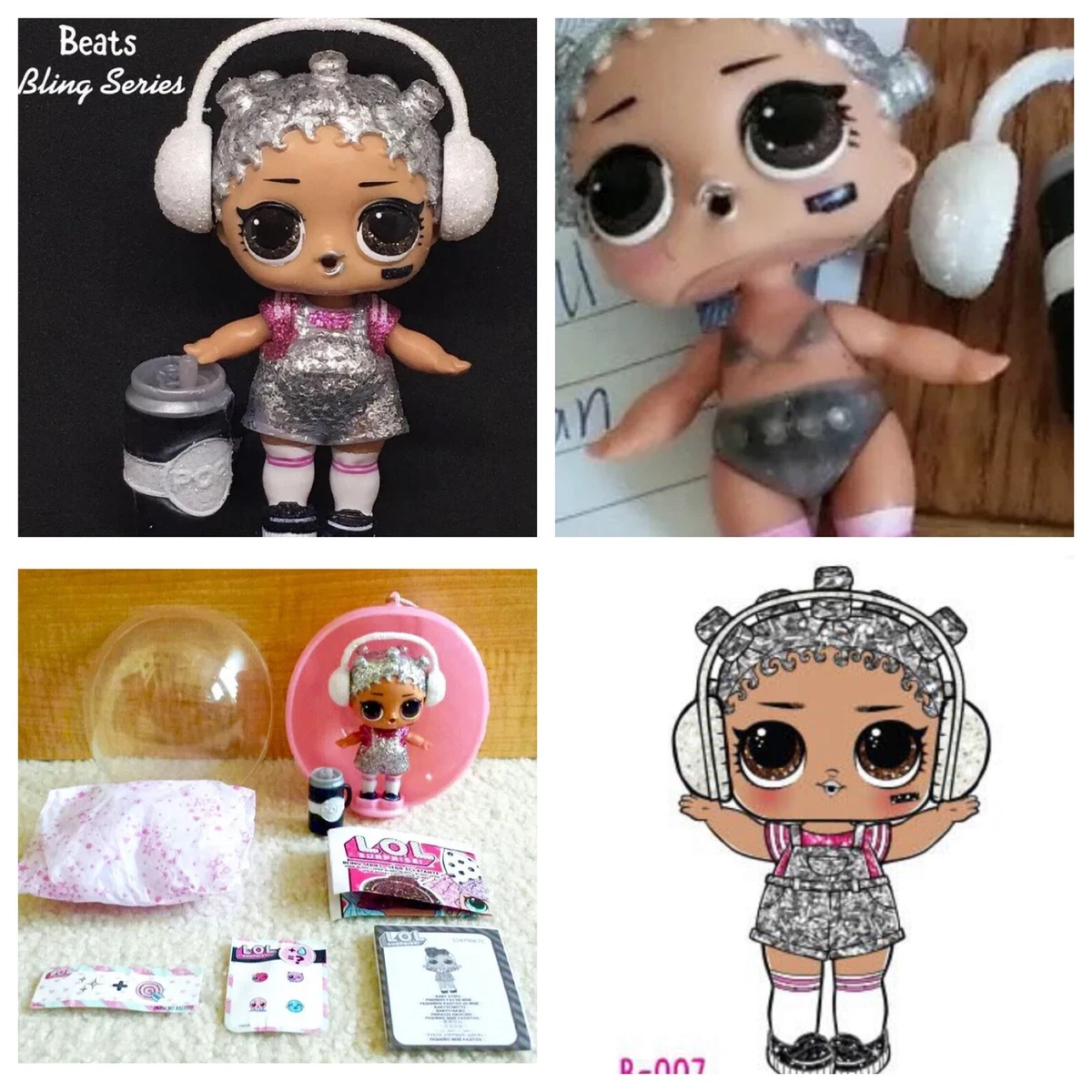 LOL Surprise Glam Glitter Bon Bon Unicorn Kitty Queen Bling Sparkle Series  Doll