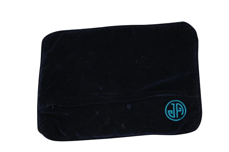 Jonathan Adler Lacoste Almohada 8 x 11 Azul Marino Turquesa Terciopelo Tejido Bolsa Saco Foto 2 de 4