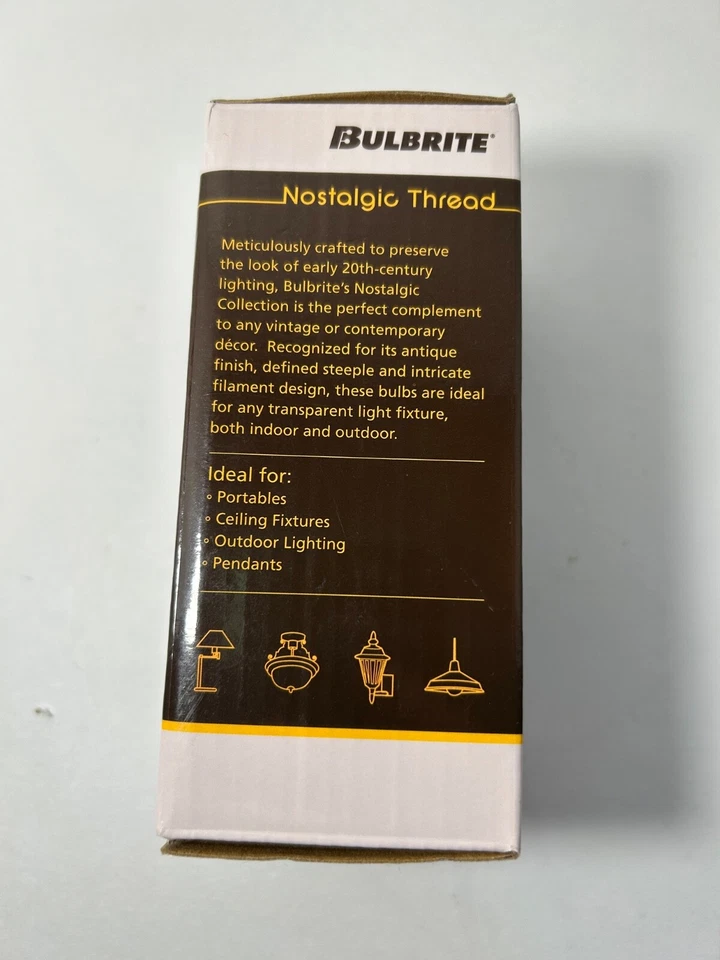 Bulbrite nostalgic thread hairpin Edison style light bulb 60W clear - Image 3 of 4