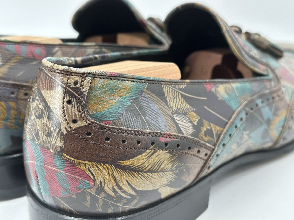 Salvatore ferragamo Calf Leather Feather Pattern Loafers W  display picture 3