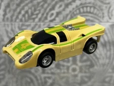 Tyco HO Slot Car #4 Porsche 917 White Green Vintage