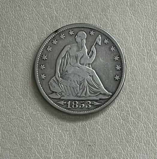 1853 Seated Liberty Tucson Mall shipfree Half 50c Silver Dollar