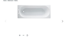 Cooke & Lewis Shaftesbury Acrylic Rectangular Straight Bath L1600 W700mm