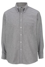 Edwards Mens' Black Easy Care Long Sleeve Oxford Uniform Shirt 1077 Size: M 33