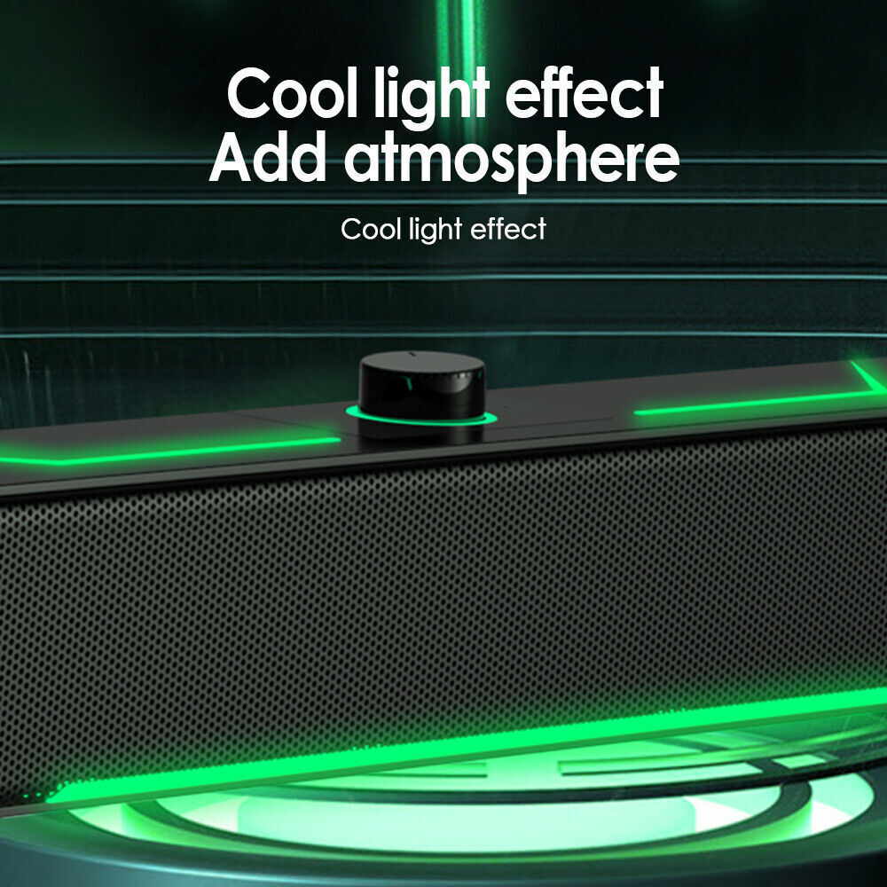 LED Wired Sound Bar Stereo Gaming Speakers USB For TV Computer PC ...