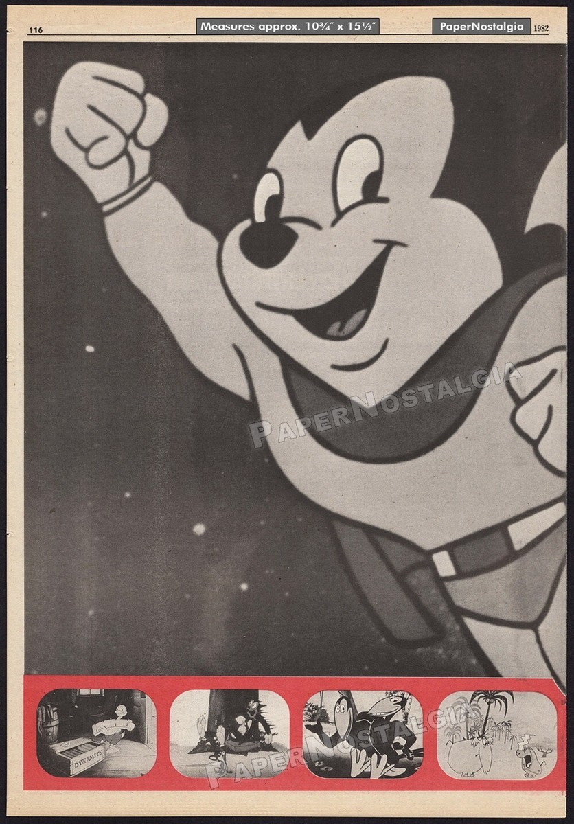 MIGHTY MOUSE / TERRYTOONS - Original 1982 Trade AD / poster _