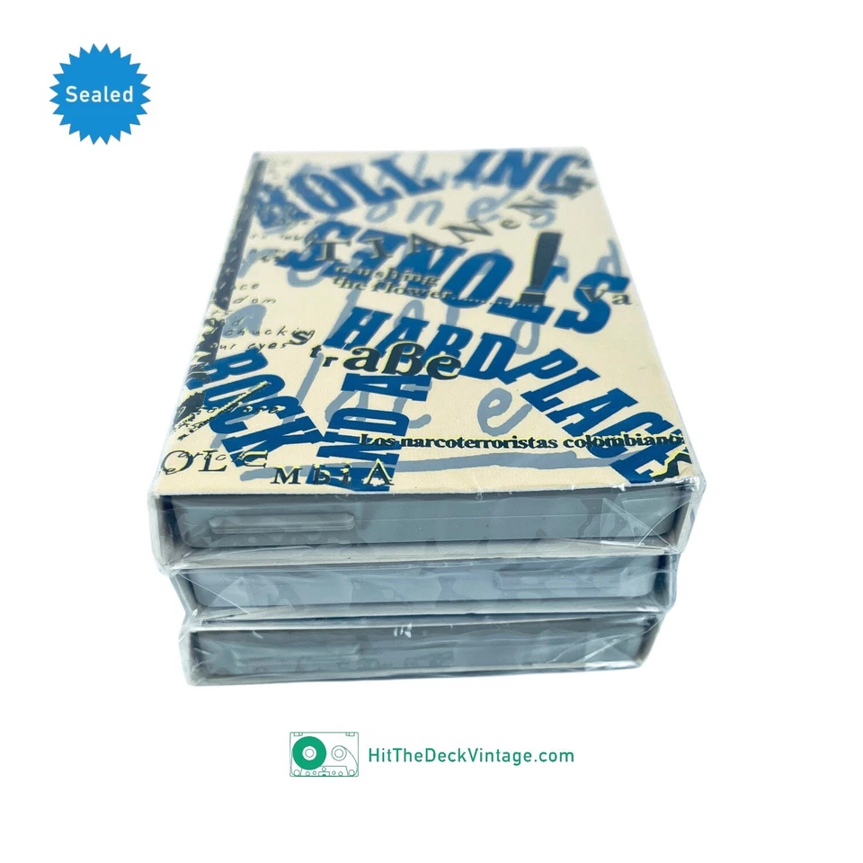 3 Rolling Stones Single Cassette Tapes: Highwire, Rock & A Hard Place SEALED - Image 4 of 4