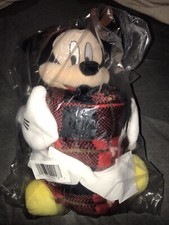 Disney Mickey Mouse Buddy Plush Throw Blanket Combo Set 50  x60  Christmas Plaid