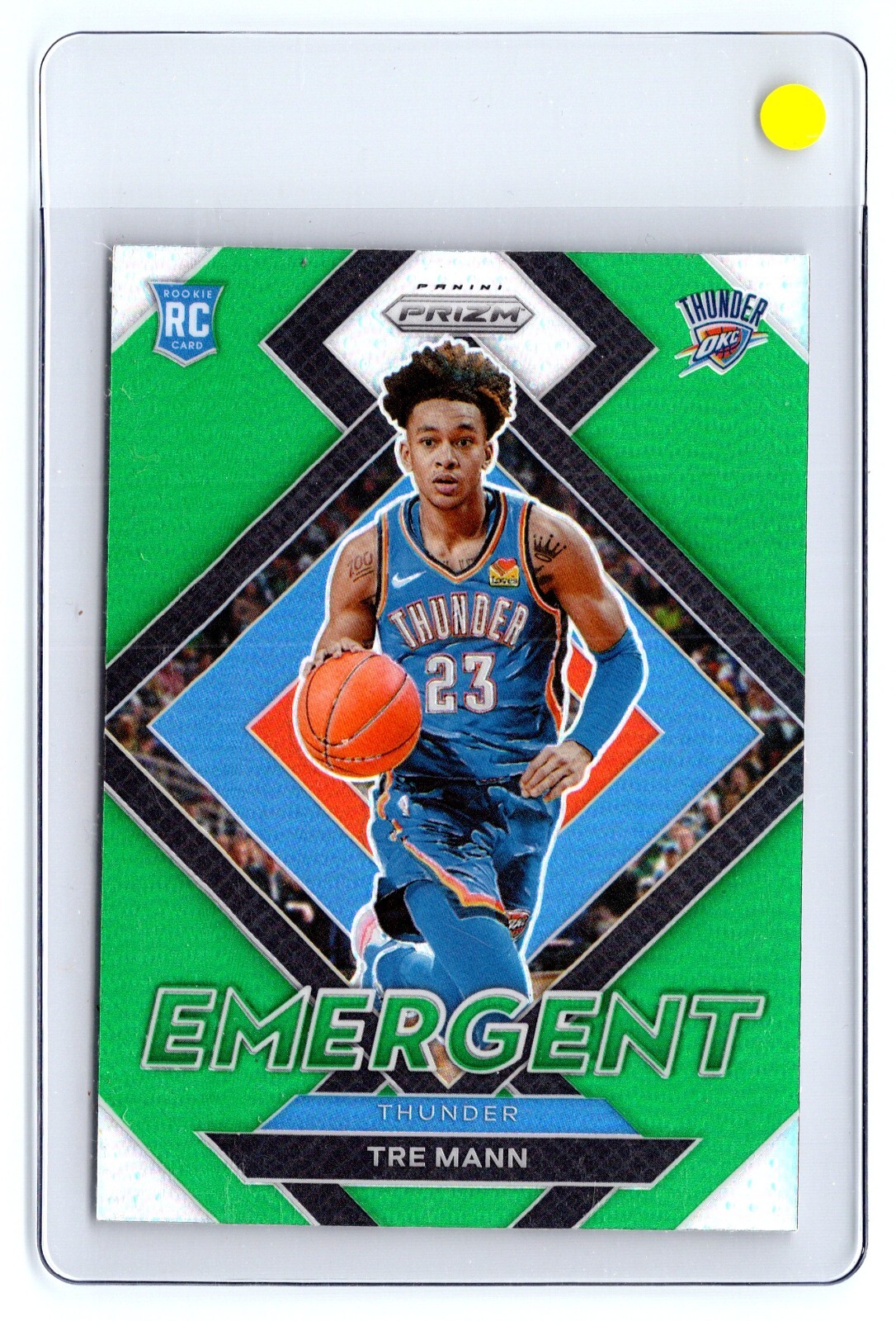 2021-22 Prizm Emergent Green RC Refractor SP #21 Tre Mann OKLAHOMA CITY THUNDER