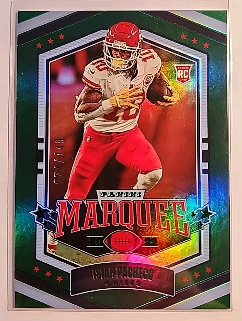 Isiah Pacheco Panini Chronicles Marquee #36 Green