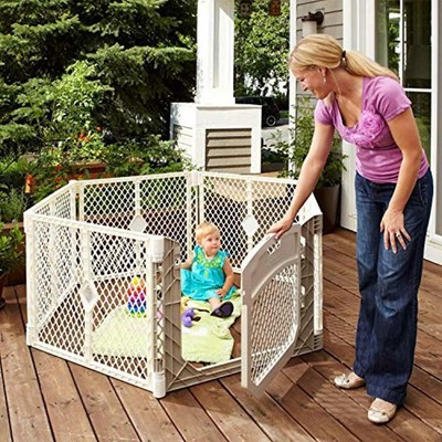 toddleroo by north states superyard ultimate 6 panel play yard