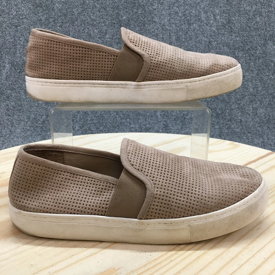 Mia Zapatos Mujer 9 Tad Zapatillas Sin Cordones Beige Punta Redonda Cómodas Perforadas Bajo Foto 2 de 4