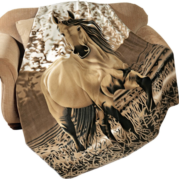 Western Horse Soft Fleece Throw Blanket for sale online eBay