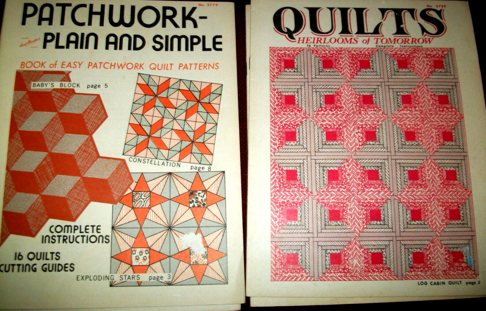 Lot of 8 Vintage AUNT MARTHA'S  QUILT PATTERN BOOKS Pieced,  Appliqué -