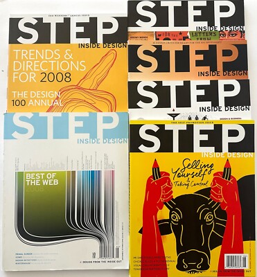 STEP INSIDE DESIGN Graphic Design Magazines   2008   6 Issues + DESIGN Annual