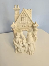 Ceramic PartyLite Bakery Carolers Tealight Candle Holder House Cake Dog 