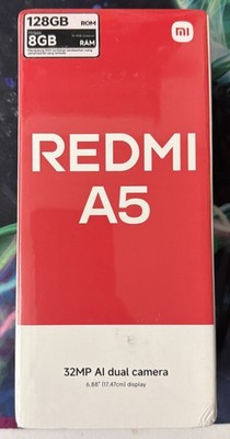 Redmi A5 32MP AI Dual Rear Camera 128GB Unlocked, Midnight Black 4gb +  4gb