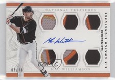 2016 National Treasures Six Swatch Signatures Black 8/10 Mac Williamson Auto 1h1