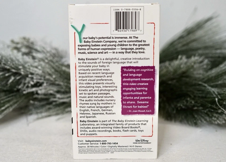 Baby Einstein: Language Nursery VHS Tape 2000 Ages 1-18 Months Educational Film - Image 2 of 4