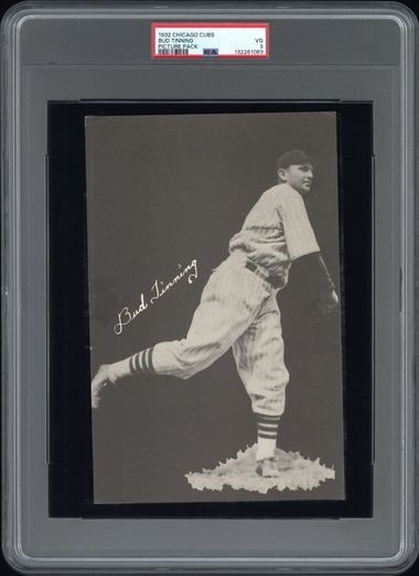 1932 Chicago Cubs Picture Pack Bud Tinning PSA 3 - Pop 1, None Higher!