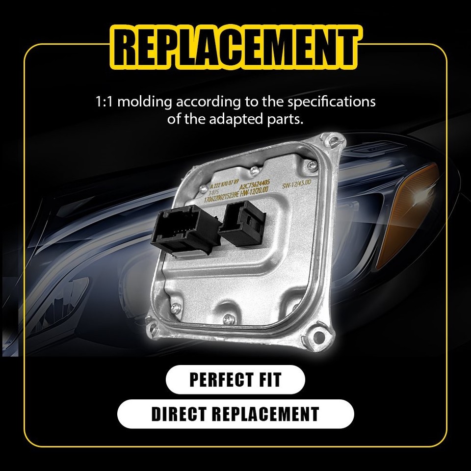 Pair LED Ballast Headlight Voltage Regulator Module Fit Mercedes Benz ...