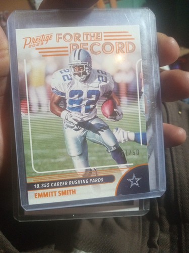 Emmitt Smith [Orange] #19 2023 Panini Prestige For the Record card