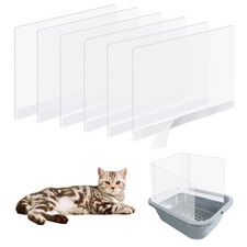 6 Pcs Cat Litter Box Splash Guard Pee Shields - Anti-Splashing Reusable High