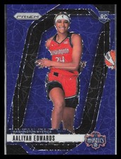 2024 Panini Prizm WNBA #142 Aaliyah Edwards Blue Velocity Prizms